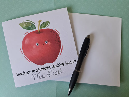 Personalised Teacher Thank You Card