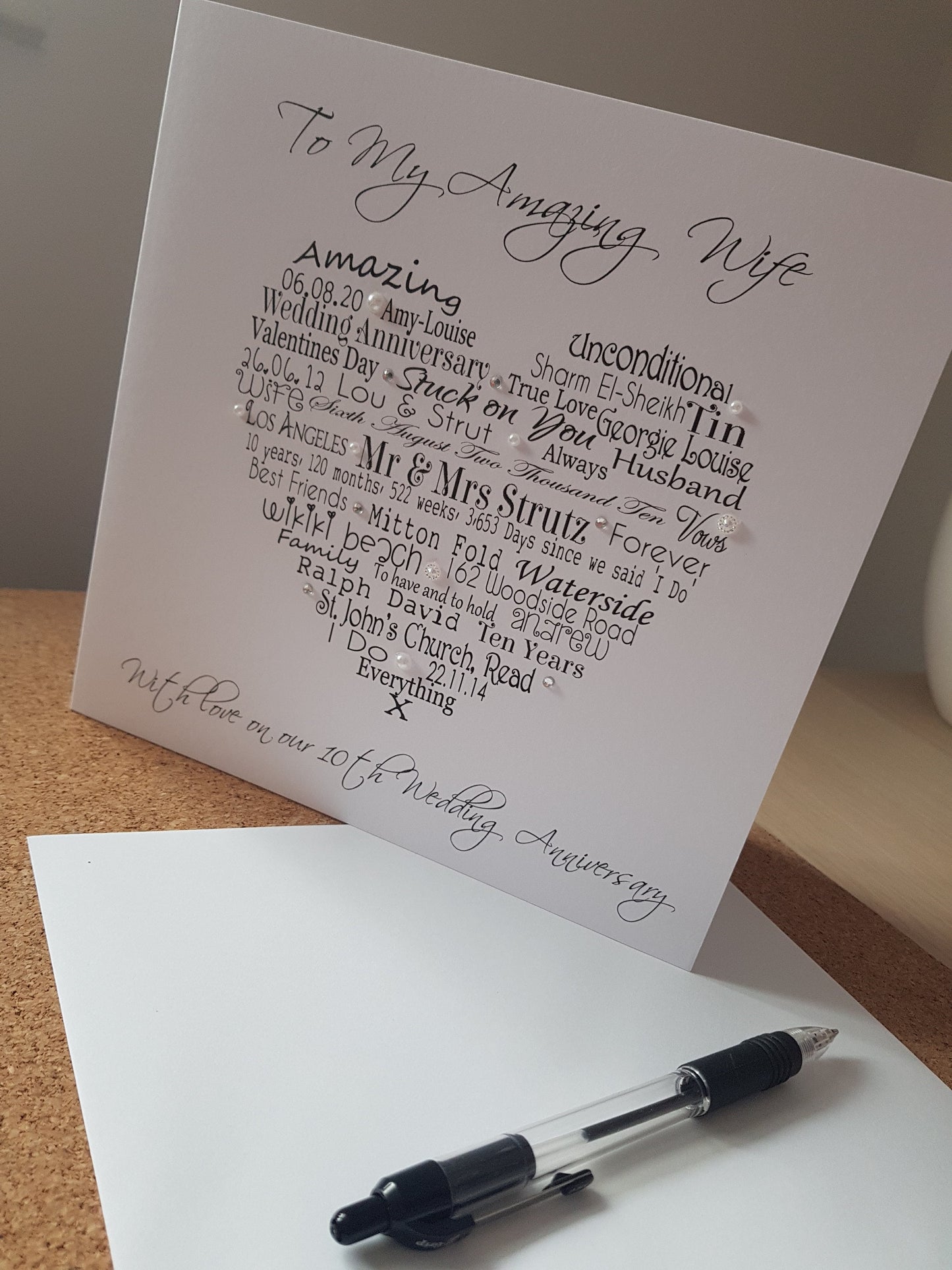 Personalised Wedding / Anniversary Card
