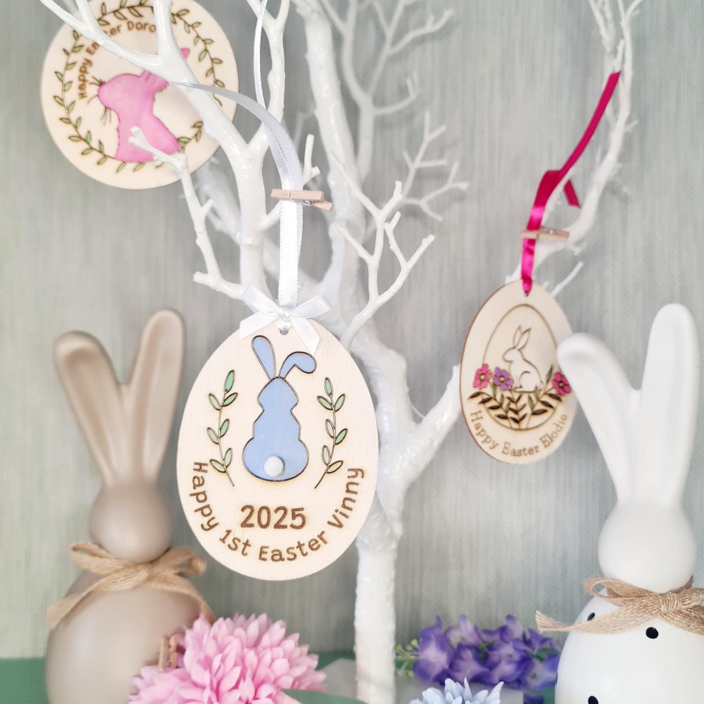 Personalised First Easter Decoration Card