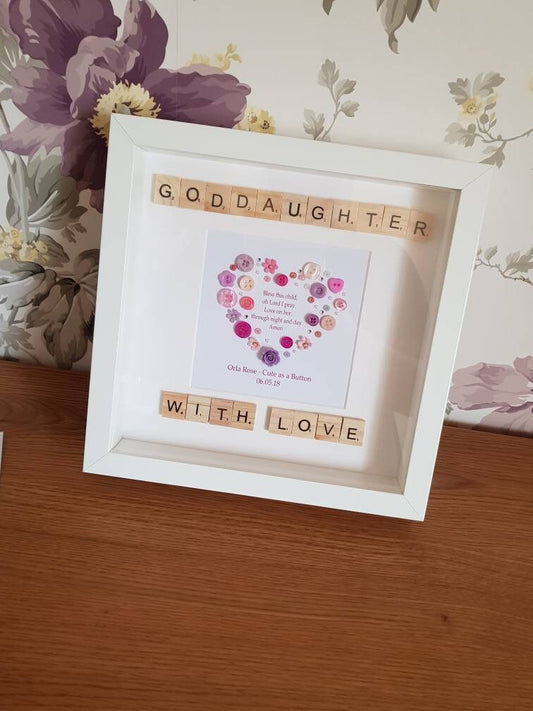 Personalised Christening Baby Frame