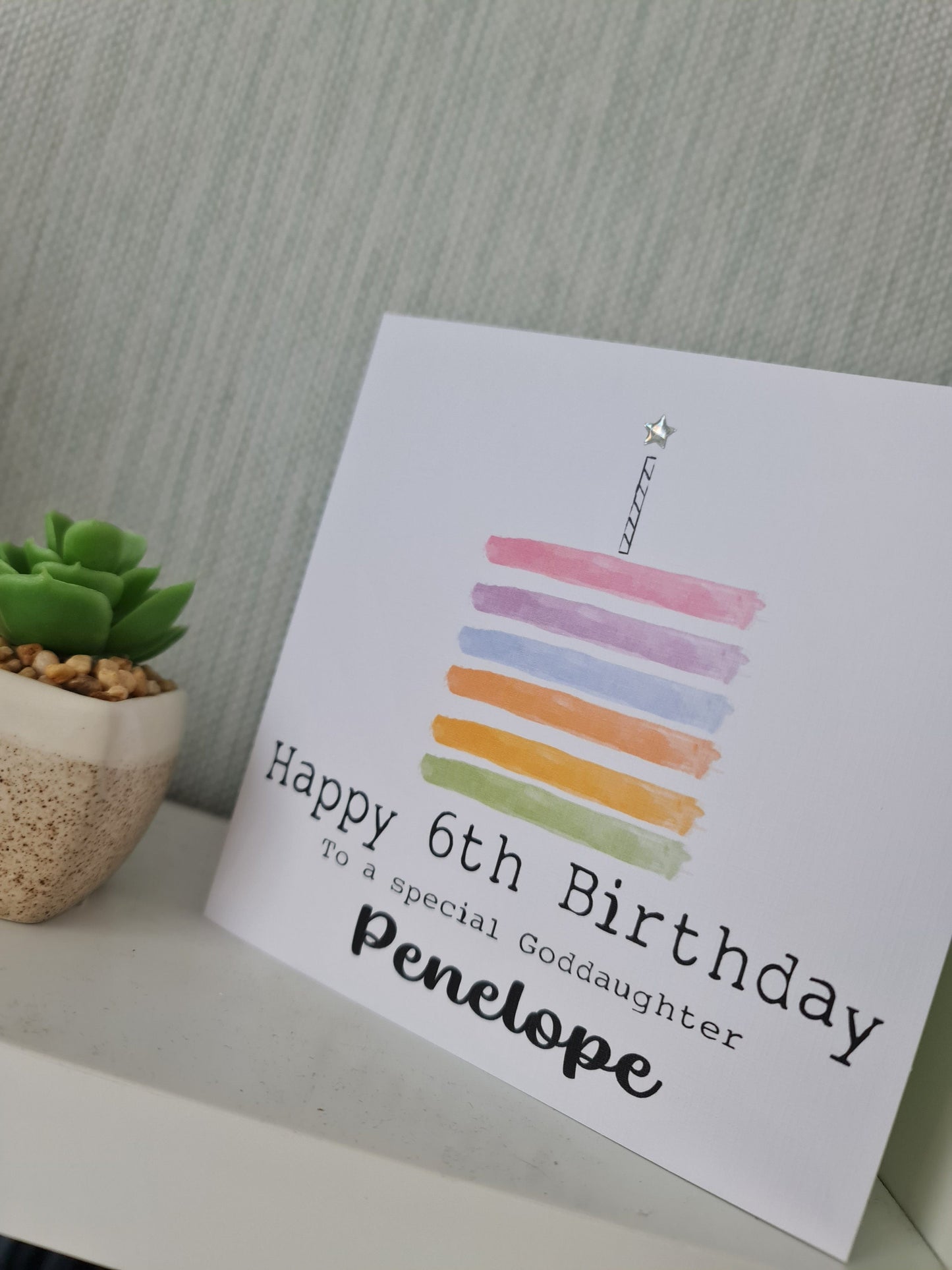 Personalised Girl's Age Birthday Card