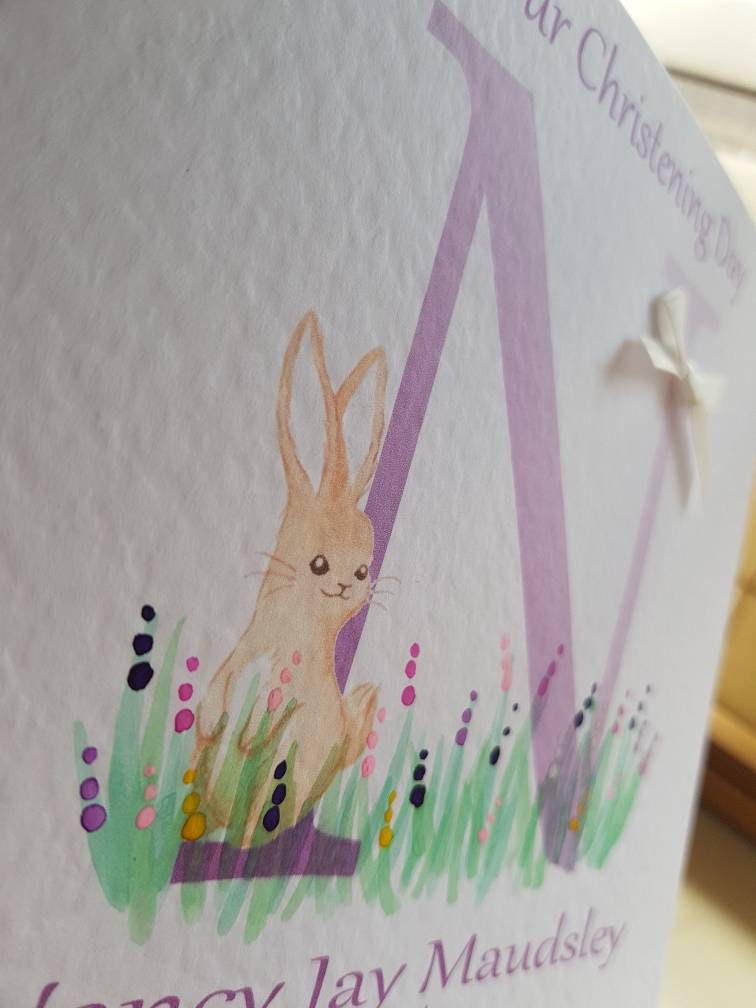 Personalised Girl Christening Card