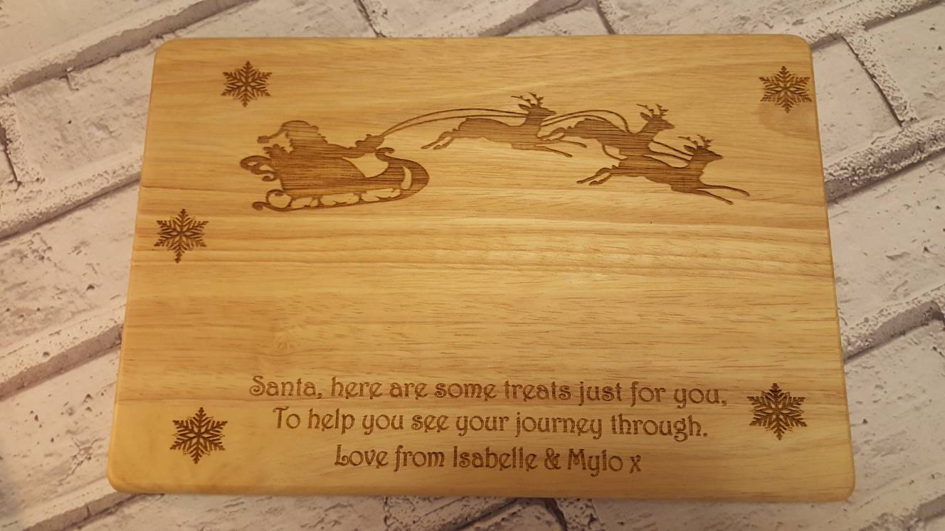 Personalised Christmas Eve, Santa Treat Board.