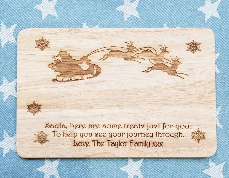 Personalised Christmas Eve, Santa Treat Board.