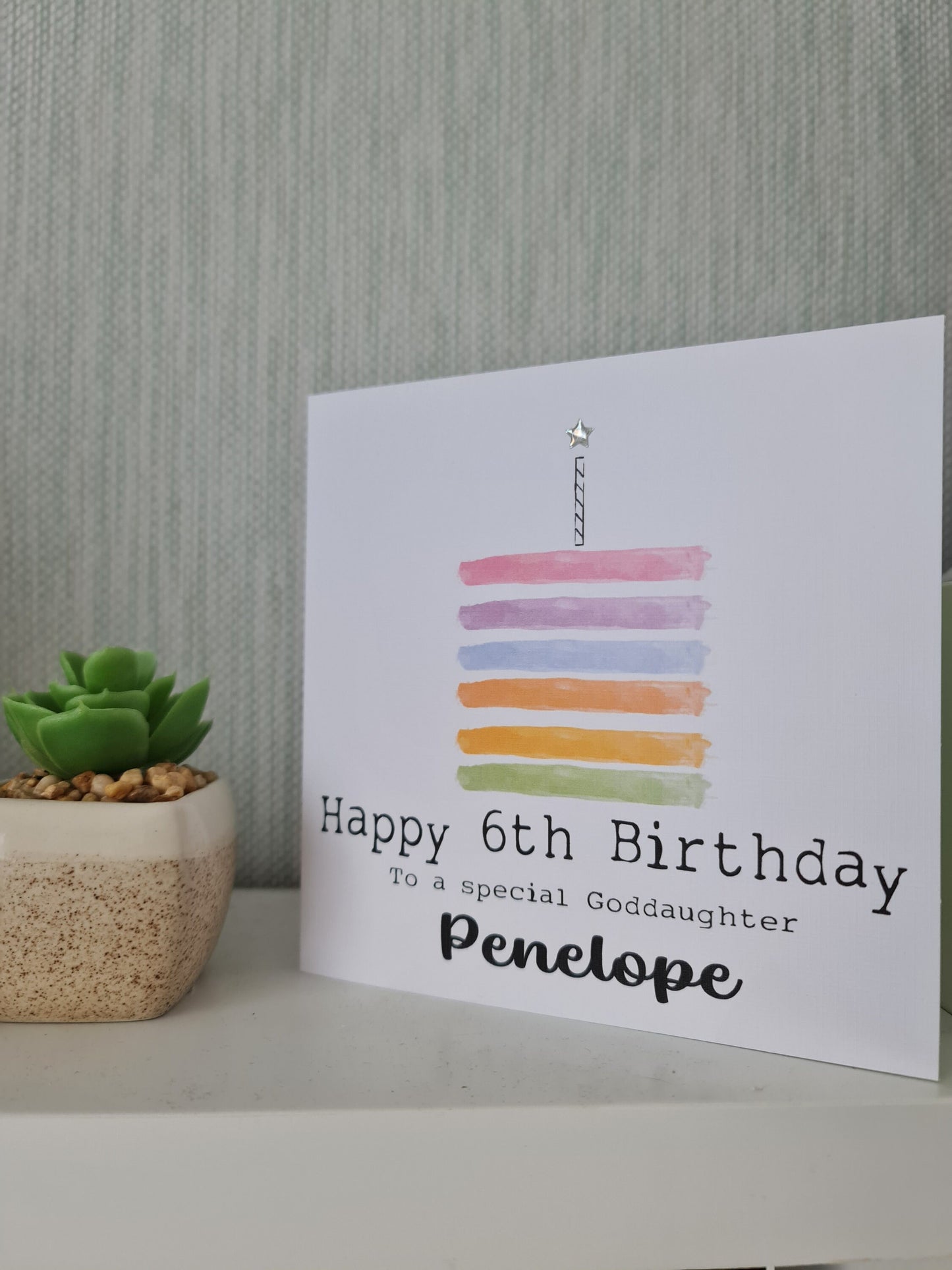 Personalised Girl's Age Birthday Card