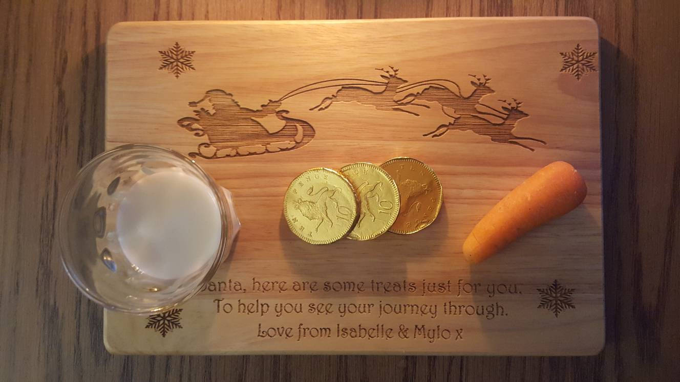 Personalised Christmas Eve, Santa Treat Board.