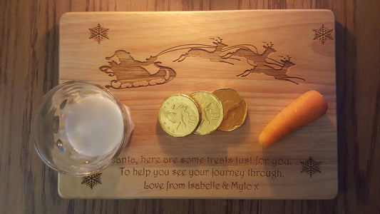 Personalised Christmas Eve, Santa Treat Board.