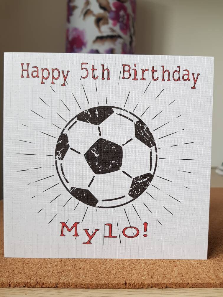 Personalised Football Birthday Card