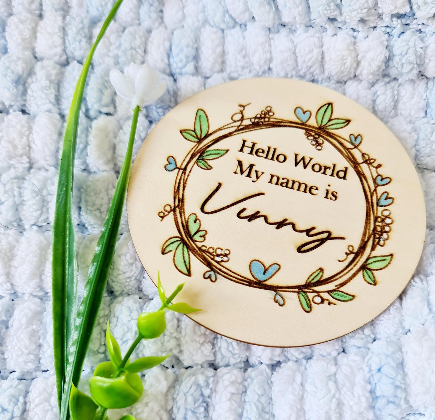 Personalised Baby Announcement Plaque