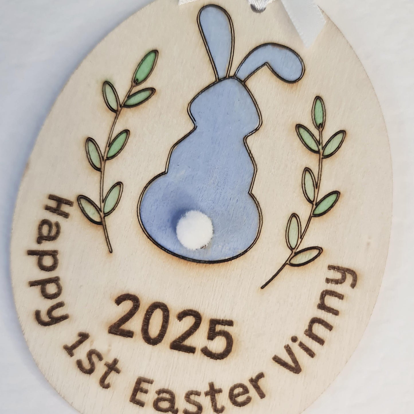 Personalised First Easter Decoration Card