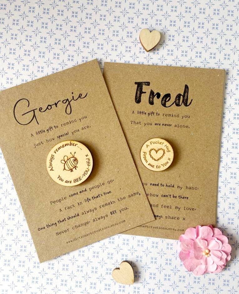 Personalised Wooden Motivational you are BEE-YOU-tiful Token Gift