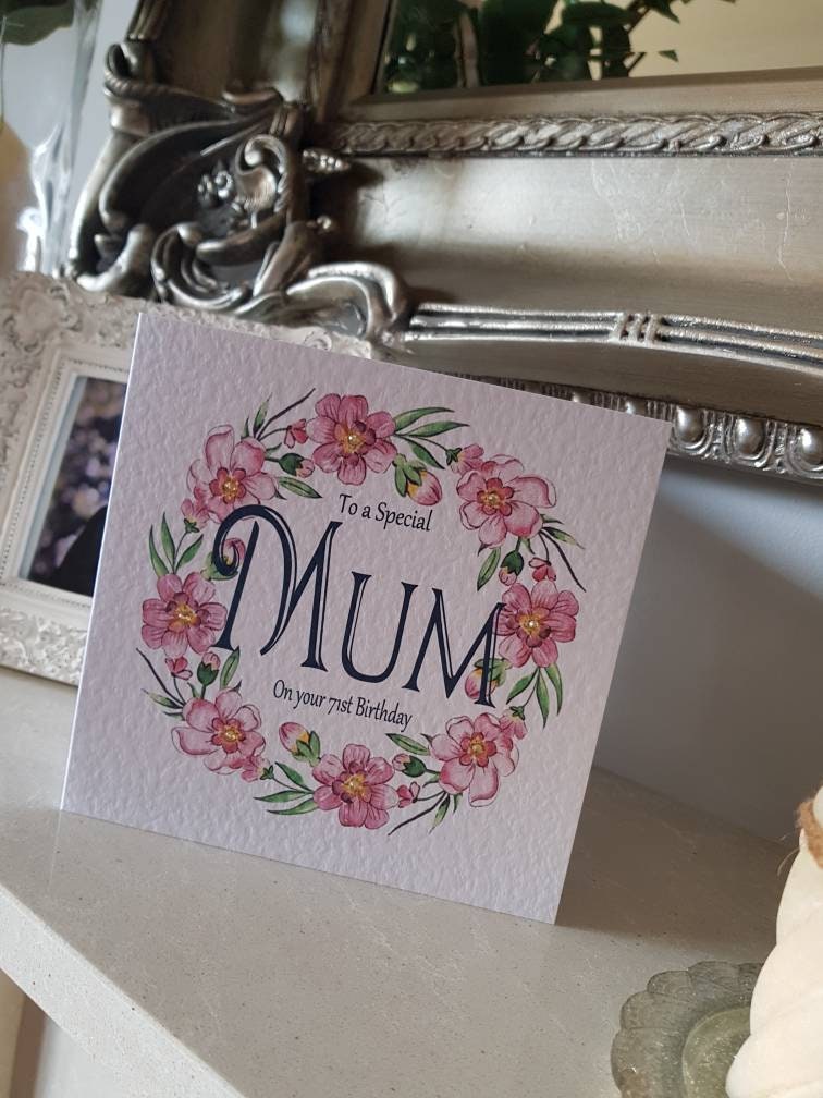 Personalised Mum Floral Birthday Card