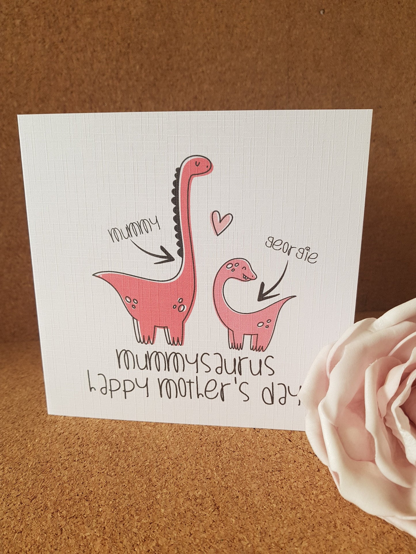 Personalised Dinosaur Mother's Day Card