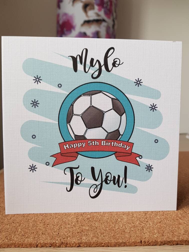 Personalised Football Birthday Card
