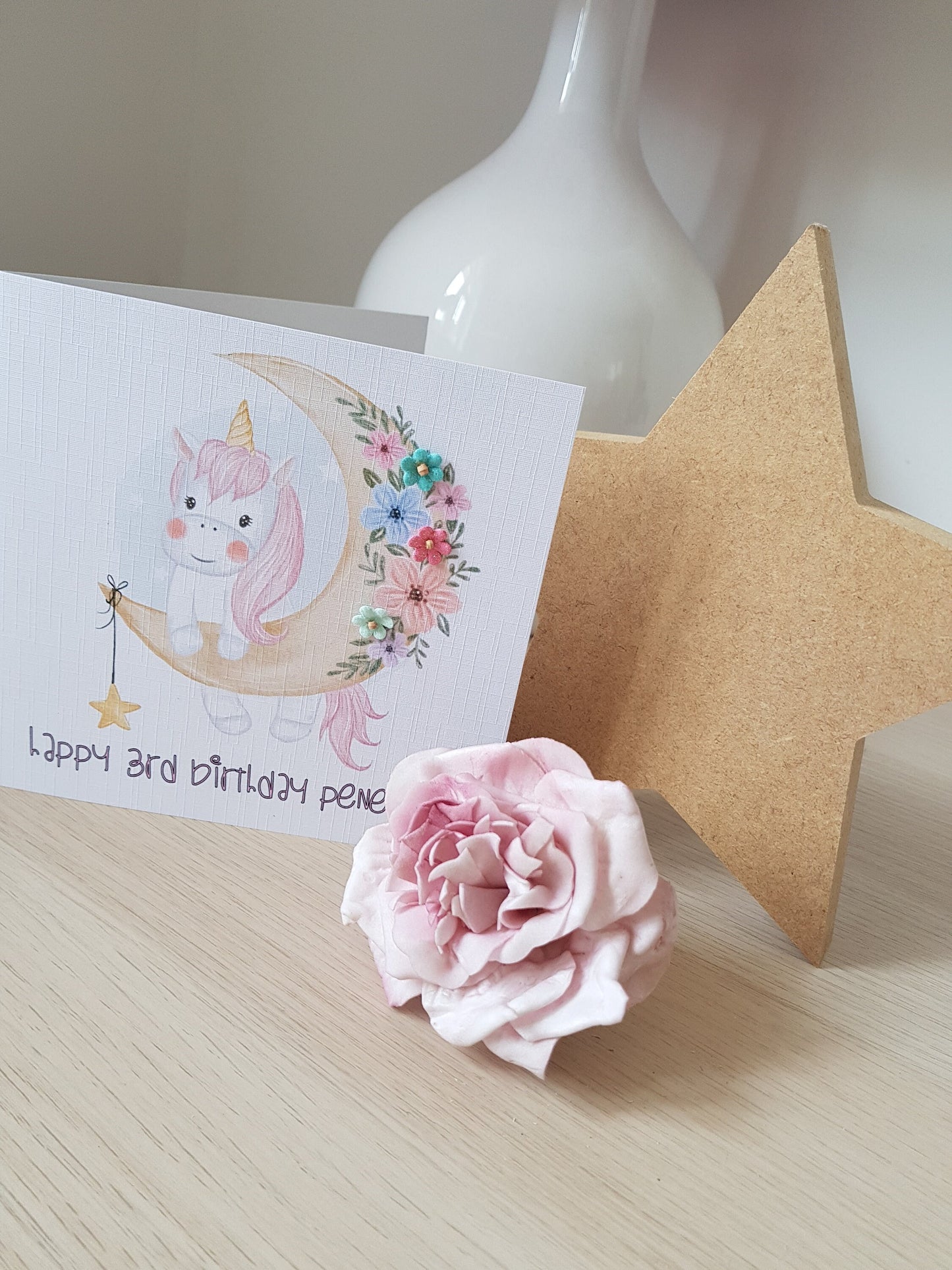 Personalised Unicorn Birthday Card