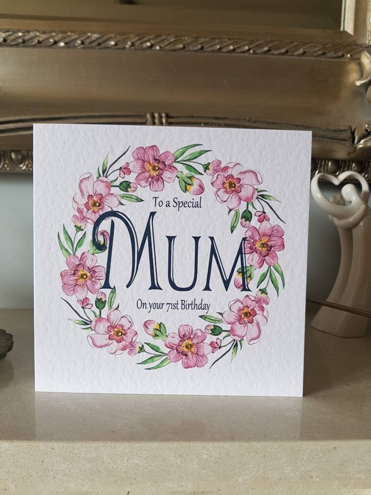 Personalised Mum Floral Birthday Card