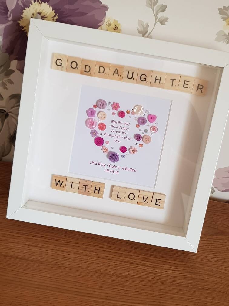 Personalised Christening Baby Frame