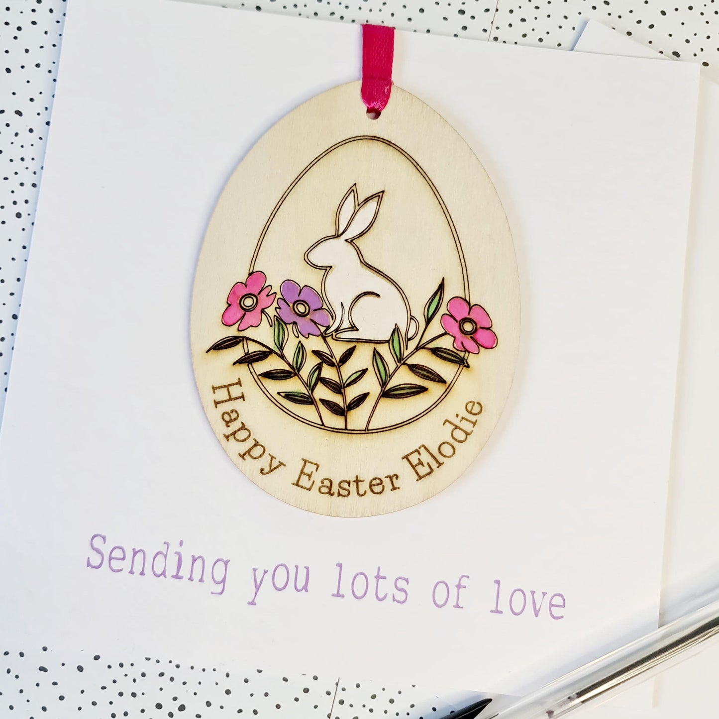 Personalised Easter Decoration Card