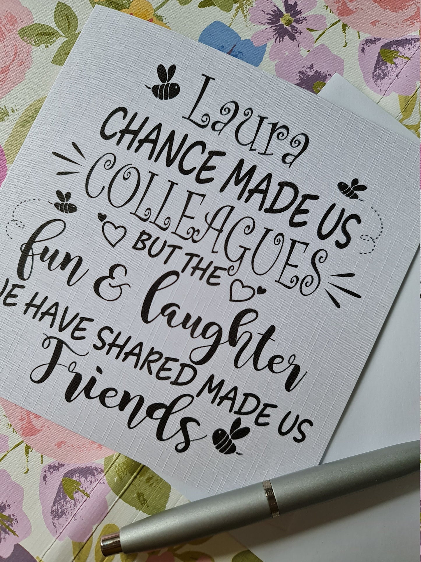 Personalised Leaving Card