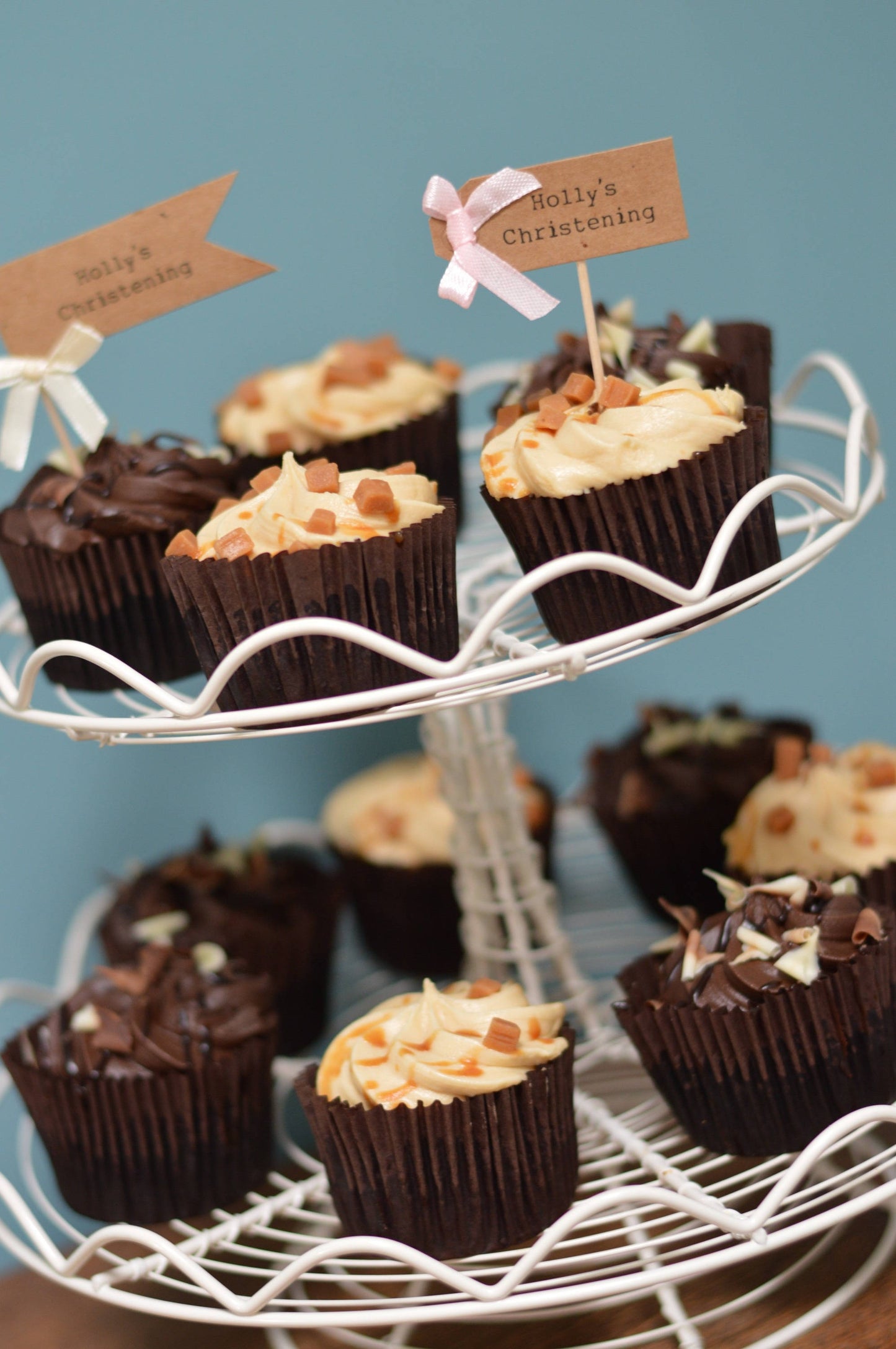 Personalised Baby Shower Cupcake Toppers (12)