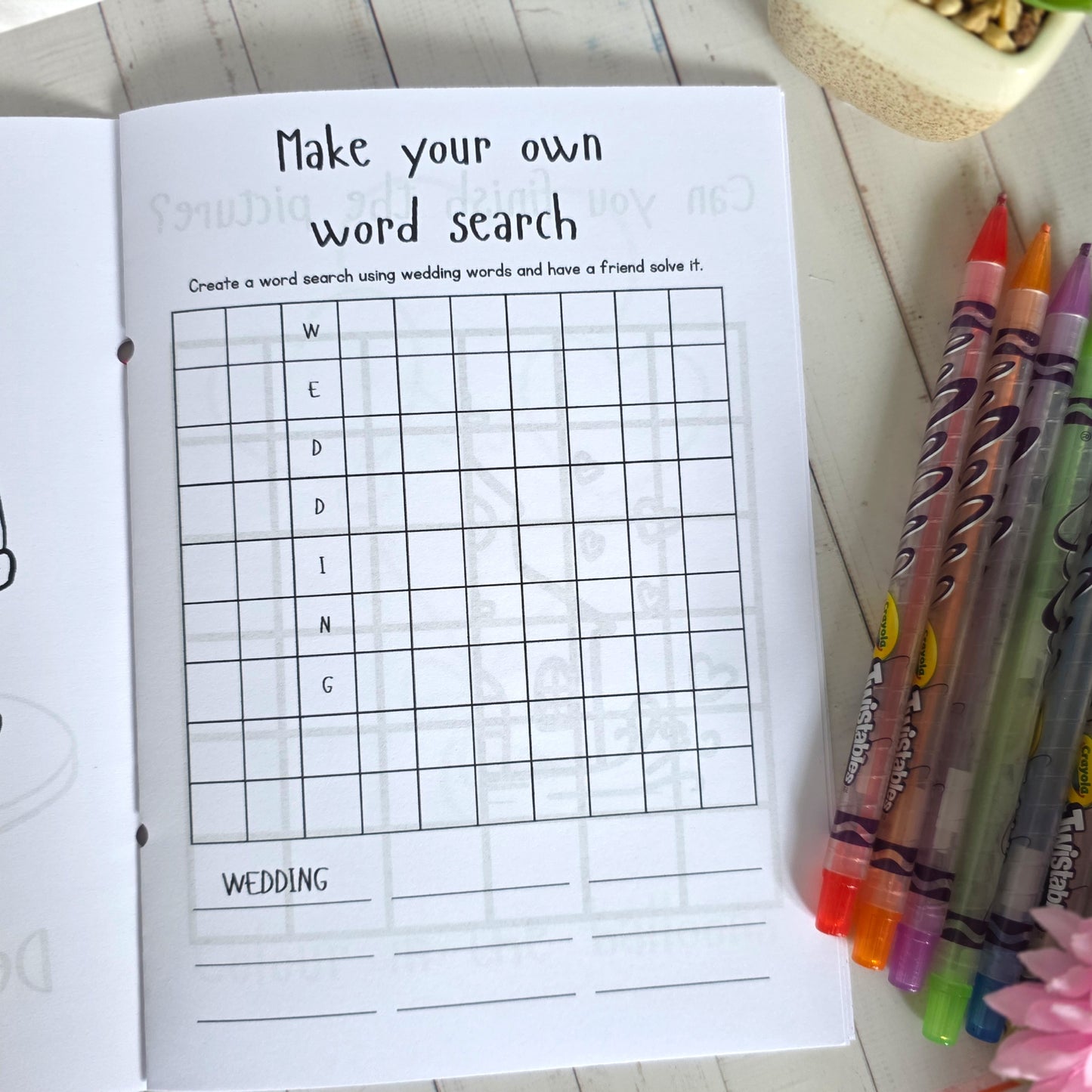Personalised Wedding Activity Books